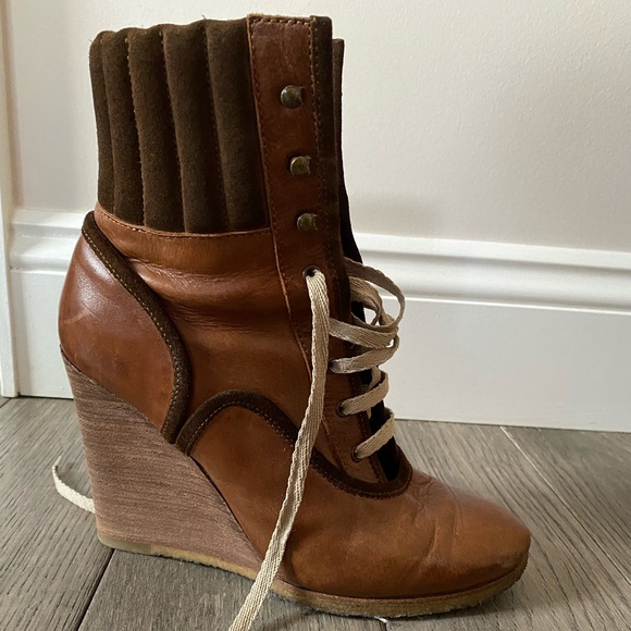 Chloe lace up wedge boots - Picture 6 of 6